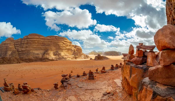 Hermoso Paisaje Montaña Desierto Montaña Wadi Rum Jordania — Foto de Stock