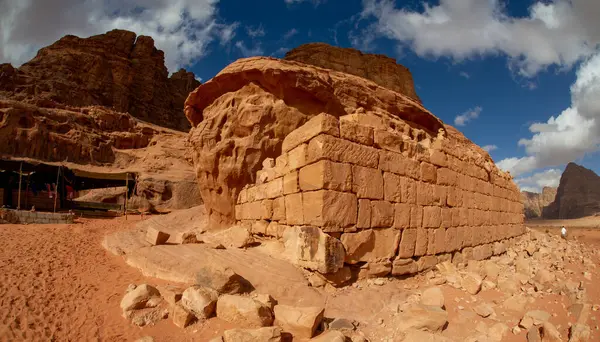 Hermoso Paisaje Montaña Desierto Montaña Wadi Rum Jordania — Foto de Stock