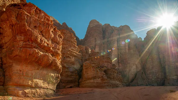 Beautiful Mountain Scenery Mountain Desert Wadi Rum Jordan — Stockfoto