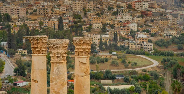 Jerasz Jest Miejscem Ruin Grecko Rzymskiego Miasta Gerasa Którego Ruiny — Zdjęcie stockowe