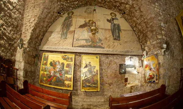 Tuz Ürdün Aralık 2021 Ortodoks Kilisesi Müslüman Kilisesi Bulunmaktadır — Stok fotoğraf