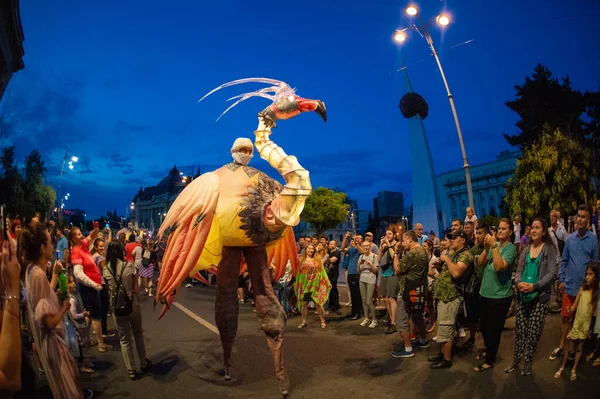 Desfile Teatro Rua Bucareste Antes Pandemia Julho 2019 — Fotografia de Stock