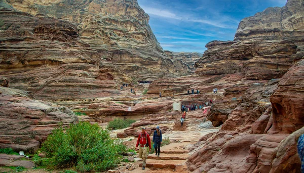 Petra Jordan Şubat 2020 Turistler Için Muhteşem Bir Yer — Stok fotoğraf