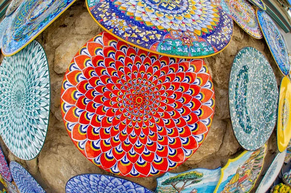 Positano Italy April 2022 Typical Ceramics Sold Beautiful Town Positano — ストック写真