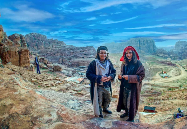 2020 February Bedouin Residents Petra Jordan Who Make Living Tourism — Foto de Stock
