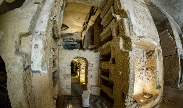 Naples Italy April 2022 Catacombs San Gennaro Big Ancient Cemetery — Stock Photo, Image