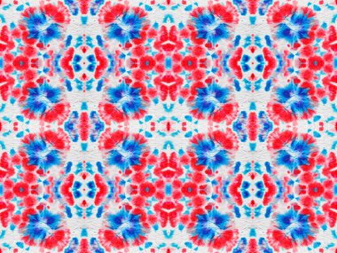 Seamless Stripe Boho Brush. Abstract Hand Wave. Blue Colour Geometric Pattern. Ethnic Bohemian Batik. Red Color Bohemian Brush. Blue Color Bohemian Pattern. Abstract Watercolour Repeat Pattern.