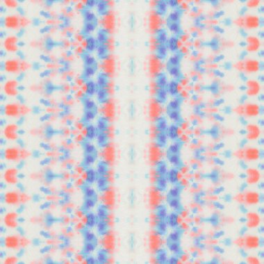 Kırmızı Renkli Bohem deseni. Soyut Çizgili Boho Fırçası. Kabile Bohem Fırçası. Kusursuz Boyalı Fırça. Mavi renkli Bohem Batik. Su Boyası Geometrik Tekstil. Soyut Suluboya Halı Deseni