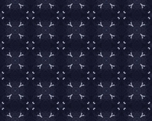 Texture Dell Inchiostro Denim Grain Line Flower Pattern Pavimento Tessuto — Foto Stock