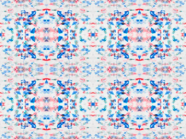 Bezešvé Pruhy Boho Brush Růžová Barva Geometrický Batik Modrá Barva — Stock fotografie