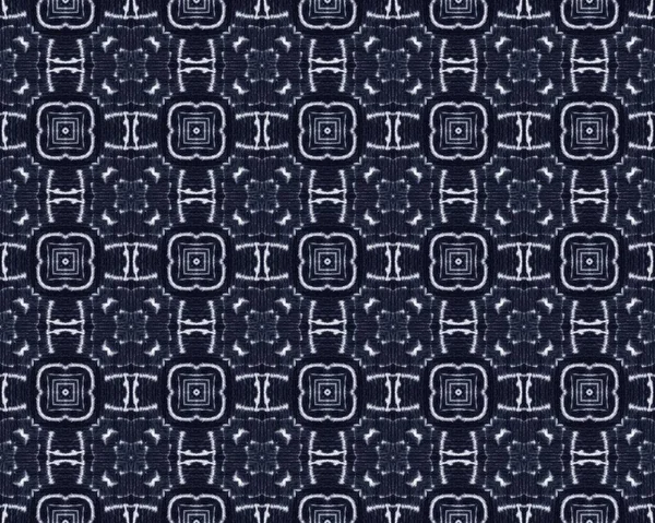 Navy Ink Pattern Craft Blue Flower Texture Blue Seamless Floor — Stock Photo, Image