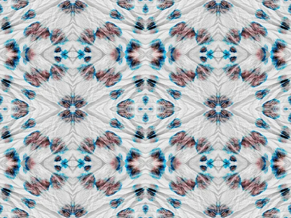 Бесшовный Акварельный Повторяющийся Рисунок Племенная Чешская Кисть Голубой Цвет Эммануэля — стоковое фото