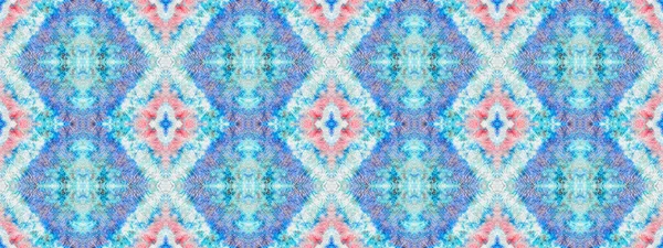ボヘミアン バティックの部族 ピンク色のボヘミアンパターン 概要淡いブラシ シームレスなストライプイカットバティック 青い色幾何学的な繊維 青い色ボヘミアンブラシ アブストラクト水彩カーペットパターン — ストック写真