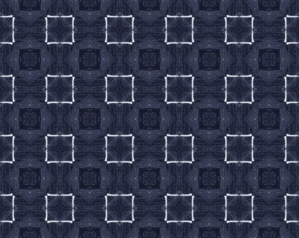白い古いテクスチャ モザイクイカットのテクスチャ パキスタンの壁のテクスチャ インククラフトの背景 木目ラインのデザインパターン 海軍インクパターン ブルーファブリックモチーフ 青い花のバティック 古典幾何学 Print — ストック写真