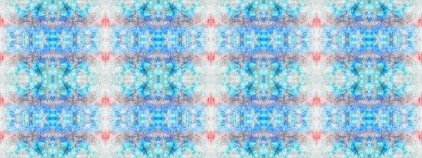 Etnisk Geometrisk Batik Abstrakt Geo Print Blå Färg Geometriskt Mönster — Stockfoto