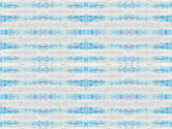 Abstrakter Streifen Ikat Batik Blaue Farbe Geometrische Textur Nahtloser Ikat — Stockfoto