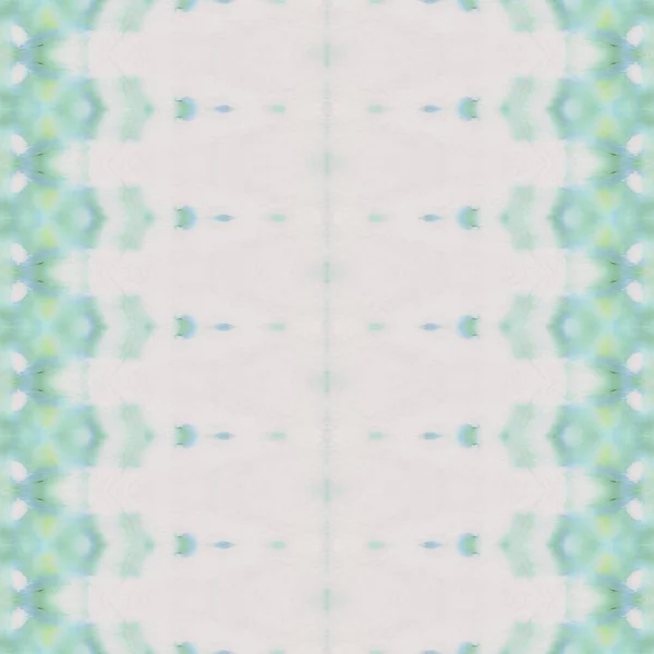 Water Color Geometric Pattern Green Color Bohemian Textile Green Color — 图库照片
