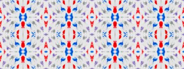 Seamless Stripe Ikat Batik. Blue Color Bohemian Pattern. Water Color Bohemian Brush. Seamless Watercolor Carpet Pattern. Abstract Ikat Brush. Ethnic Geometric Batik. Water Colour Geometric Texture.