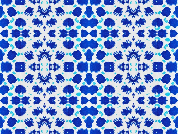 Αφηρημένη Ακουαρέλα Μοτίβο Χαλί Αφηρημένο Geo Κύμα Μπλε Χρώμα Μποέμικη — Φωτογραφία Αρχείου