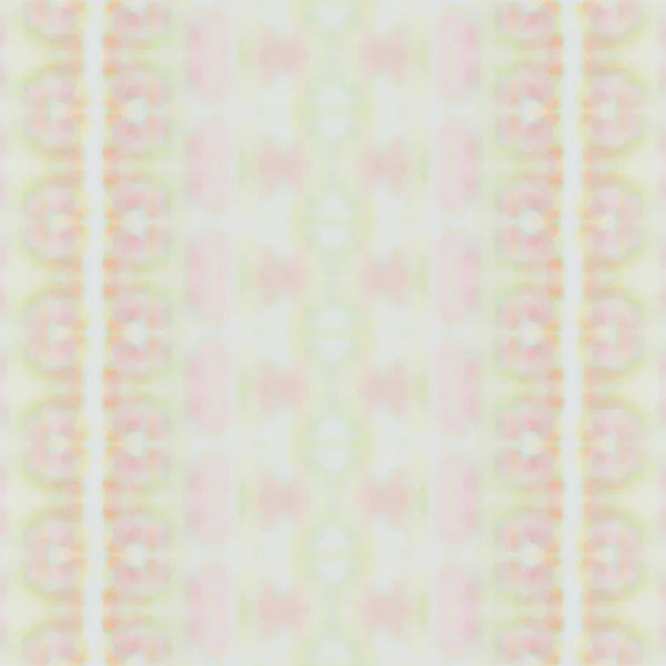 水の色幾何学的なパターン シームレスなボホブラシ 概要水彩カーペットパターンイエロー幾何学的バティック 概要Stripe Boho Batik 緑の色幾何学的テクスチャ ピンク色ボヘミアンブラシ — ストック写真