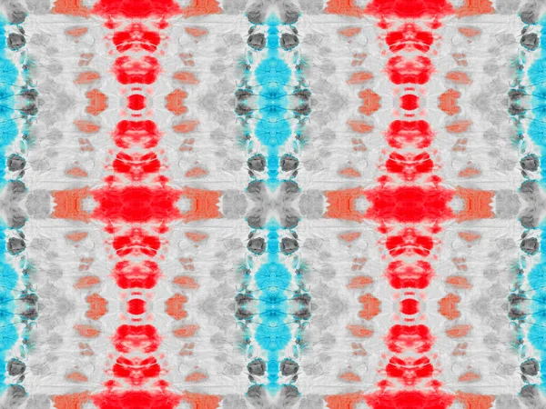 波希米亚巴蒂克族人 水色波希米亚图案 摘要波威印刷 蓝色的几何刷 无缝带Ikat刷 灰色的彩色几何图案 无缝隙水彩地毯图案 — 图库照片