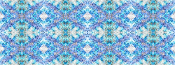 Абстрактна Смуга Бохо Батік Племінний Богемський Батік Синій Колір Геометричний — стокове фото