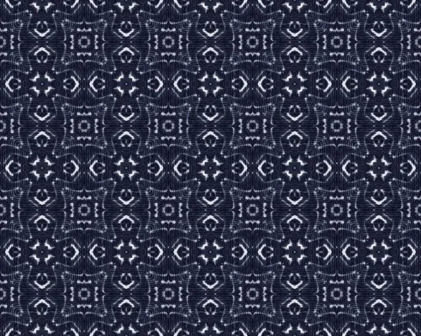 Blue Old Texture Indonesian Batik Pattern Navy Fabric Paint Denim — Stockfoto