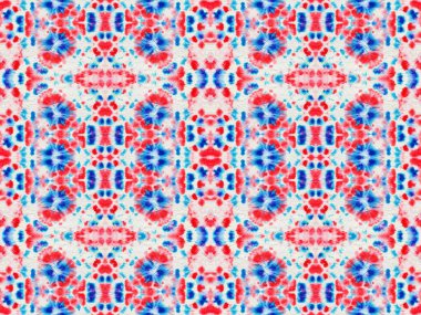 Kırmızı Kusursuz İşaret. Mürekkep suluboya kravat boyası. Kırmızı renk lekesi. Mavi renk tuval. Çiçeksiz, pürüzsüz tuval. Sıvı Geometrik Kumaş Sıçraması. Sanat Gradyan Soyut Yazdırma. Mürekkep Desenini Yıka