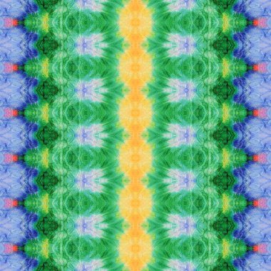 Yeşil Renkli Geometrik Desen. Soyut Geo Wave. Kusursuz çizgili Ikat Batik. Su Boyası Geometrik Batik. Etnik Bohem Fırçası. Sarı Renkli Bohem dokusu. Kusursuz suluboya halı deseni