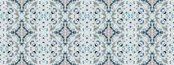Γεωμετρικό Μοτίβο Χρώματος Νερού Γκρι Χρώμα Μποέμικο Μπατίκ Μπλε Χρώμα — Φωτογραφία Αρχείου