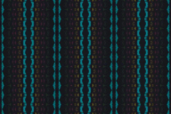 水の色幾何学的なパターン Geo Batik 民族幾何学的ブラシ シームレスストライプイカットブラシ 多色ボヘミアンバティック 水の色幾何学的なパターン アブストラクト水彩カーペットパターン — ストック写真