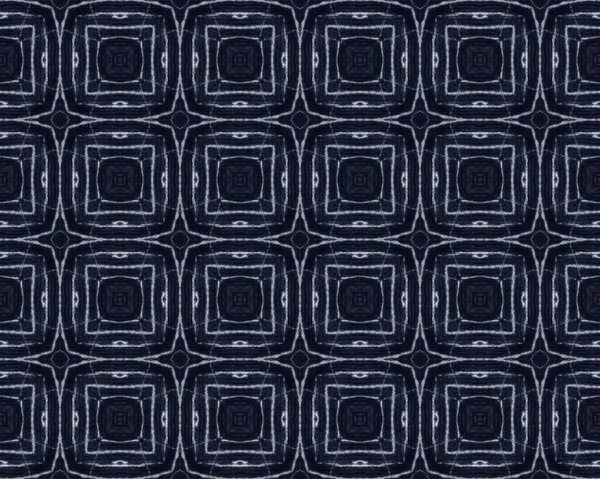Blue Ink Pattern Cloth Line Design Texture Oriental Batik Texture — Stockfoto