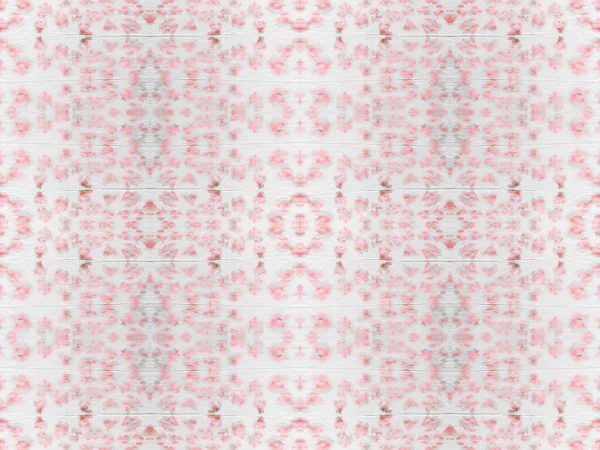 Pink Color Geometric Batik Black Color Bohemian Texture Seamless Watercolor — Foto Stock