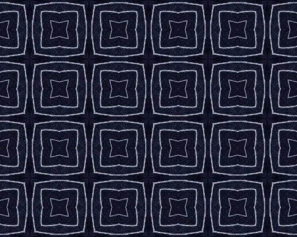 White Pen Pattern Navy Seamless Batik Grainy Navy Textile Geometric — Stockfoto