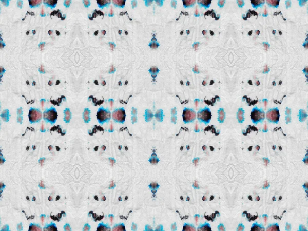 Blue Colour Geometric Texture Water Color Bohemian Batik Seamless Ikat —  Fotos de Stock