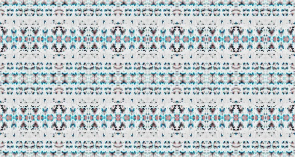 Tribal Bohemian Brush Red Colour Geometric Textile Blue Color Bohemian — Stockfoto
