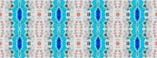 Blauwe Kleur Geometrisch Patroon Abstract Aquarel Tapijt Patroon Zwart Kleur — Stockfoto