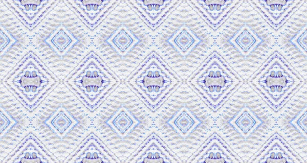 Tribal Geometric Brush Blue Colour Bohemian Texture Seamless Geo Batik — Stockfoto