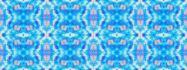 Seamless Hand Batik Seamless Watercolour Carpet Pattern Blue Color Bohemian — Stockfoto