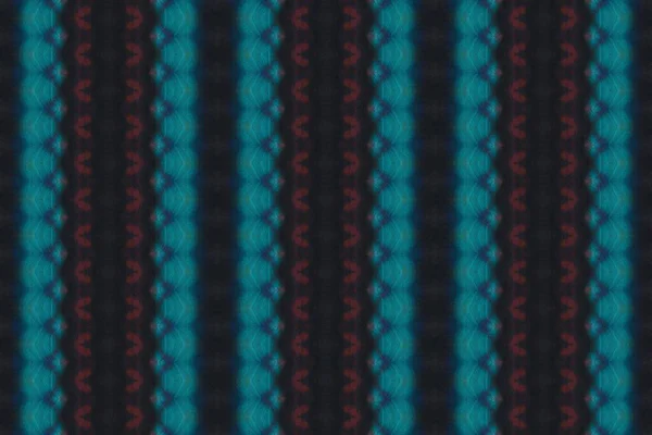 Motif Bohème Multicolore Brosse Géométrique Ethnique Onde Ikat Abstraite Aquarelle — Photo