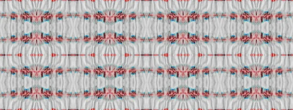 Tribal Geometric Brush Seamless Watercolor Carpet Pattern Red Color Bohemian — Fotografia de Stock