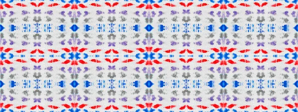 Blue Color Geometric Pattern Seamless Stripe Boho Batik Blue Colour — Stockfoto