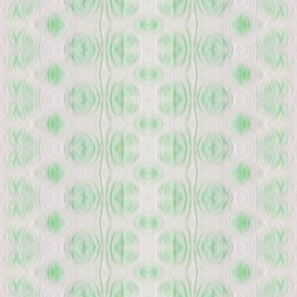Geometrický Vzorec Zelené Barvy Bezešvý Ruční Štětec Kmenový Bohémský Batik — Stock fotografie