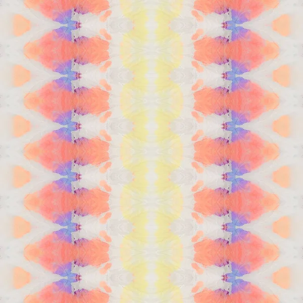 Acquerello Bohemien Pattern Tribale Boemo Batik Arcobaleno Geometrico Acquerello Pennello — Foto Stock