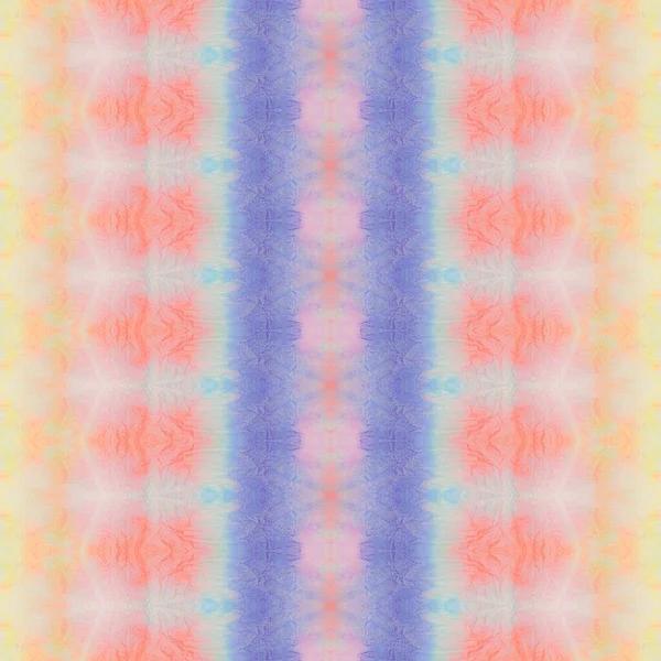 Multi Color Bohemian Rainbow Sömlös Handavtryck Stamgeometrisk Batik Flerfärgad Bohemisk — Stockfoto