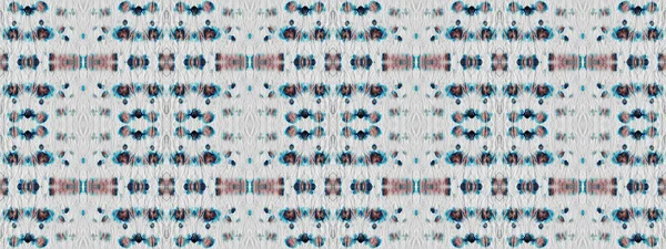 波希米亚部落刷 灰色彩色几何纺织品 红色波希米亚图案 摘要淡淡的马克 无缝带Boho Batik 水彩地毯图案 蓝色波希米亚蜡染 — 图库照片