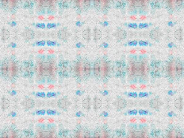 シームレスなストライプイカットバティック 赤のボヘミアン柄 水の色ボヘミアンブラシ シームレスな水彩繰り返しパターン ブルー幾何学的テクスチャ 民族幾何学的バティック アブストラクト Print — ストック写真