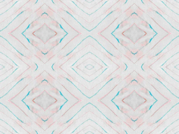 Vodní Barva Geometrický Vzor Bezproblémový Zabarvený Batik Abstraktní Proužek Ikat — Stock fotografie