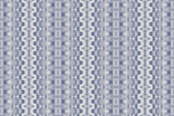Blue Color Geometric Pattern Seamless Hand Batik Water Colour Bohemian — Stockfoto