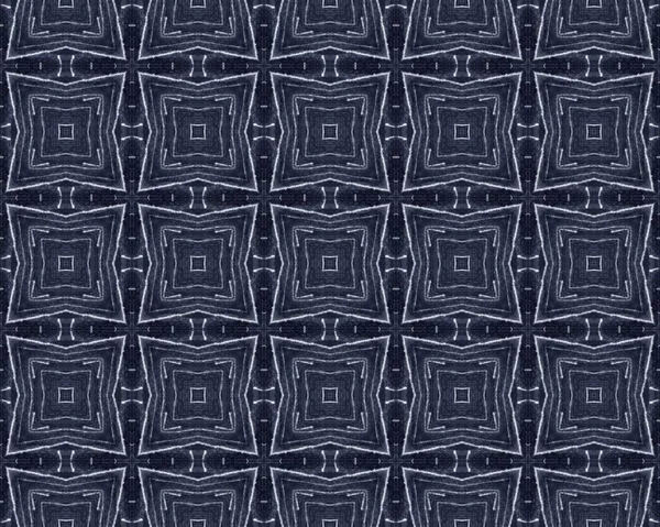 White Old Pattern Texture Inchiostro Blu Tessuto Denim Disegnato Blue — Foto Stock